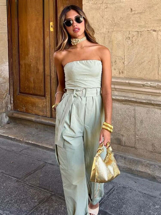 Long Jumpsuit Women Off Shoulder Jumpsuits