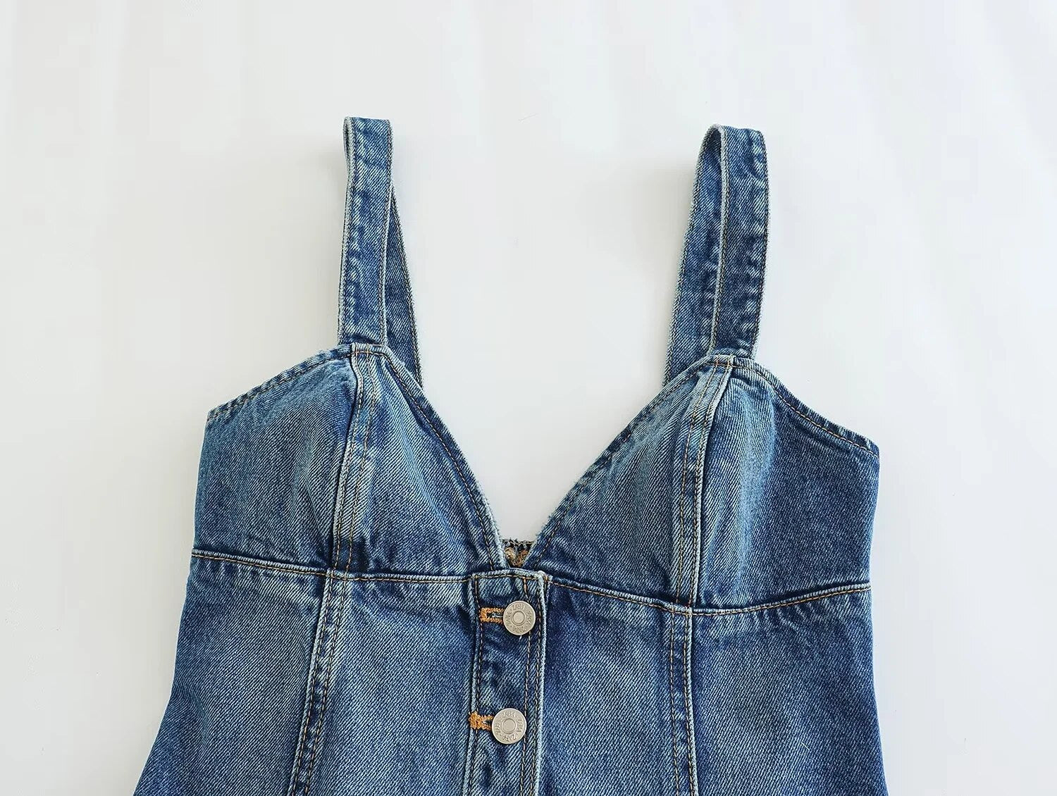 Sexy Spicy Sexy Spicy Girl Denim Camisole with Single Breasted