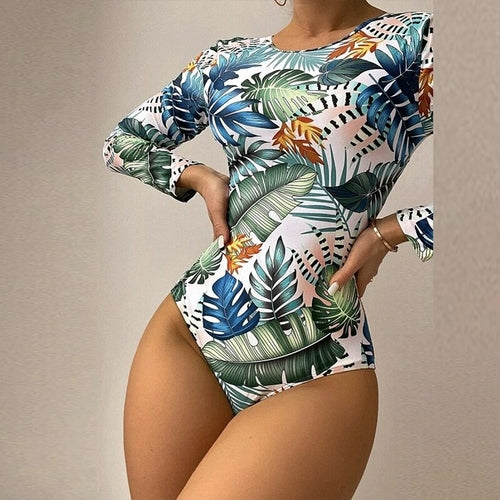 Elevate your beach look with our Leaf Print Cross Backless One-Piece Swimsuit. Ideal for women in the United States, this trendy swimwear in various sizes ensures a perfect fit. Enjoy comfort and style with the leaf print, wire-free support, and mid-waist design.